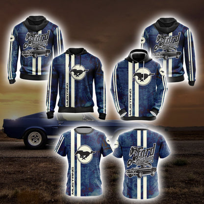 Mustang Racing Car Unisex 3D T-shirt