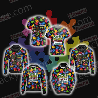 Autism Not A Disease It Is Border Line Genius Unisex Zip Up Hoodie Jacket