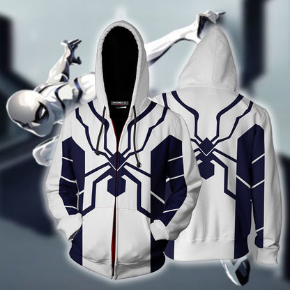 Future Foundation Spider-Man Suit Zip Up Hoodie Jacket 4XL