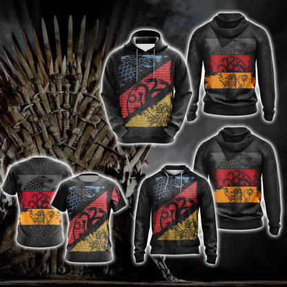 Game Of Thrones - Stark, Targaryen, Lannister Unisex 3D Hoodie