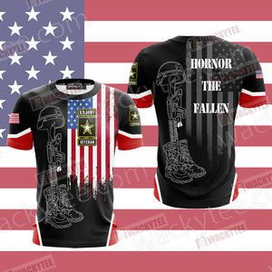 US Army Veteran Hornor The Fallen Unisex 3D T-shirt