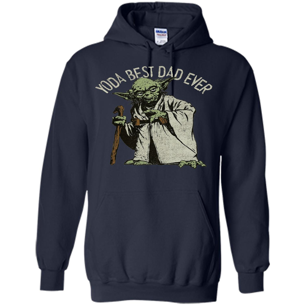Fathers Day T-shirt Yoda Best Dad Ever Navy