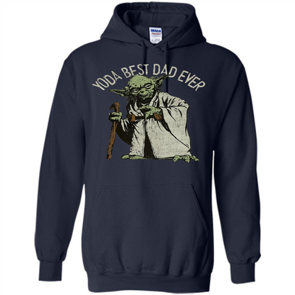 Fathers Day T-shirt Yoda Best Dad Ever Navy