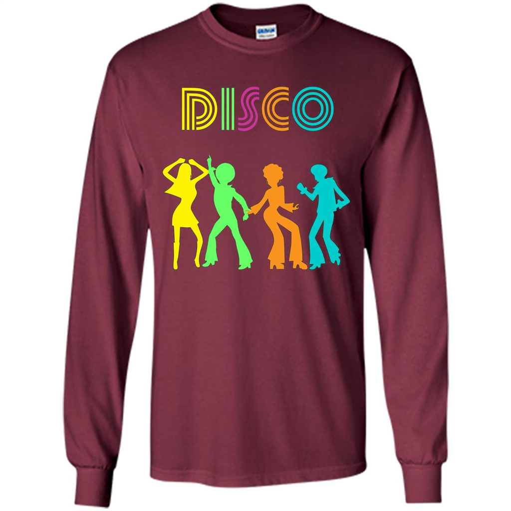 Disco Dancers Dancing Design T-shirt Maroon