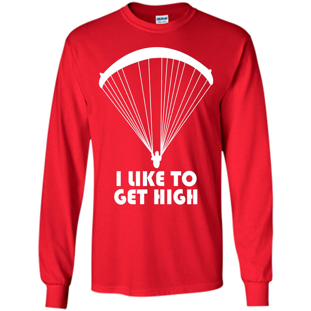Paratrooper T-shirt I Like To Get High T-shirt Red