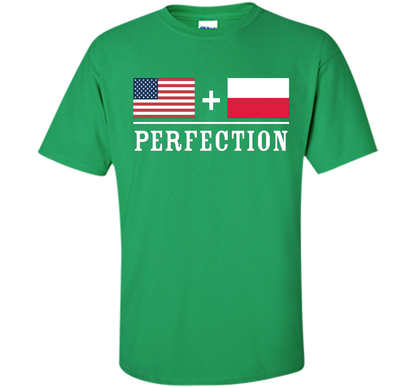 American + Polish = Perfection Flag T-Shirt shirt Irish Green