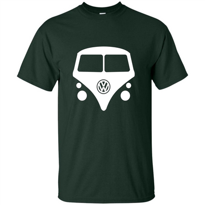Car Lover T-shirt Split Window Kombi T-shirt Forest Green