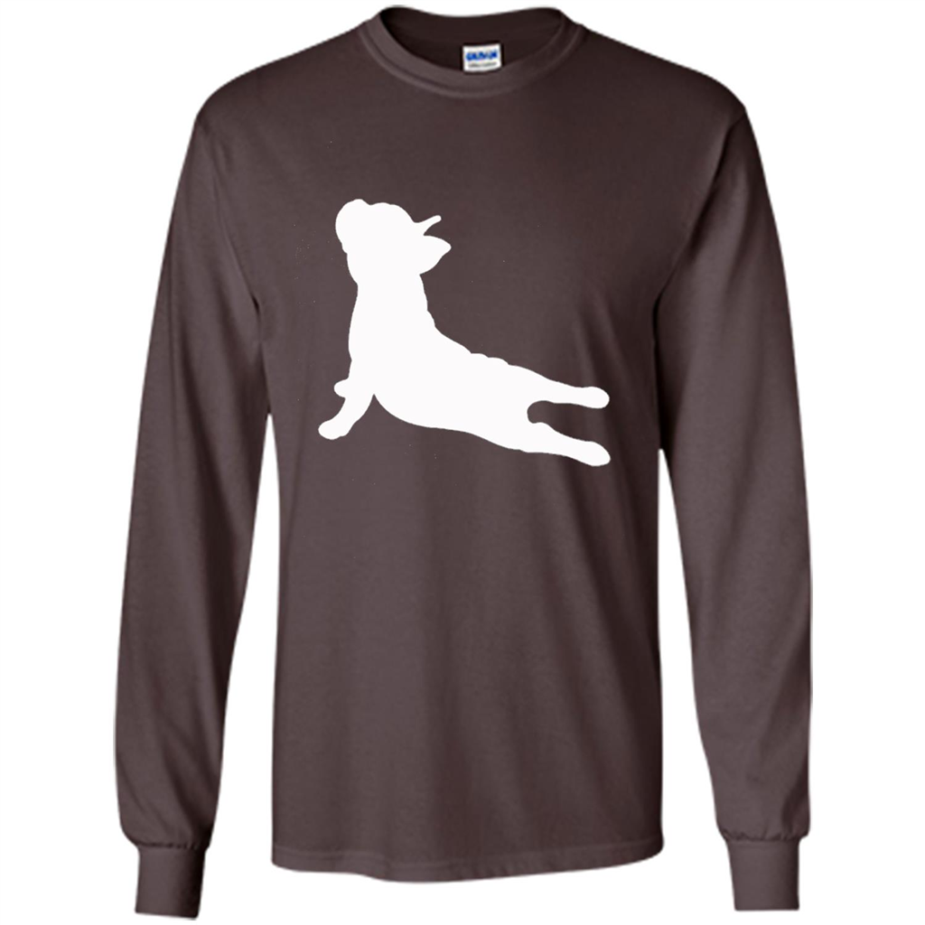 French Bulldog Yoga T-shirt Dark Chocolate