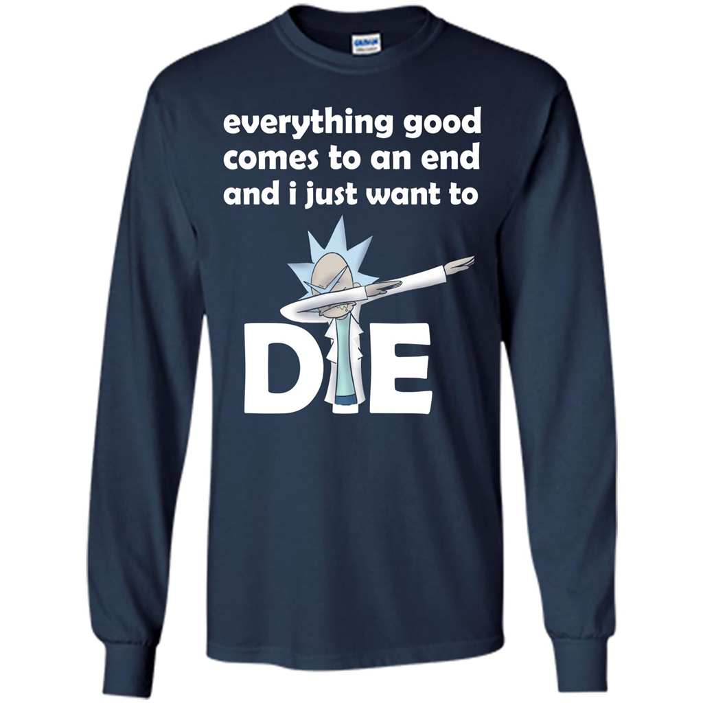 Rick And Morty T-shirt Everything Good Comes To An End T-shirt Navy