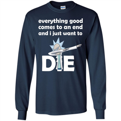 Rick And Morty T-shirt Everything Good Comes To An End T-shirt Navy
