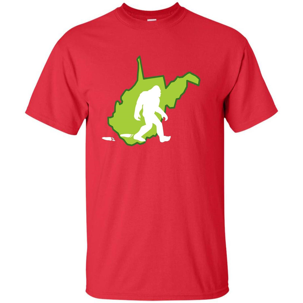 West Virginia State Bigfoot Hunter T-shirt Red