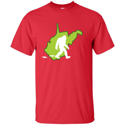 West Virginia State Bigfoot Hunter T-shirt Red