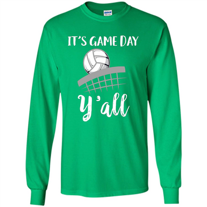 Volleyball Lovers T-shirt It's Game Day Y'all Tshirt Irish Green