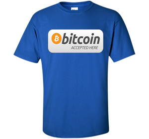 Bitcoin Accepted Here BTC Cryptocurrency T-shirt