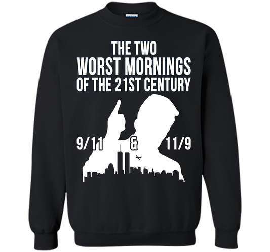 The Two Worst Mornings Of The 21st Century 9/11 And 11/9 T-shirt Black
