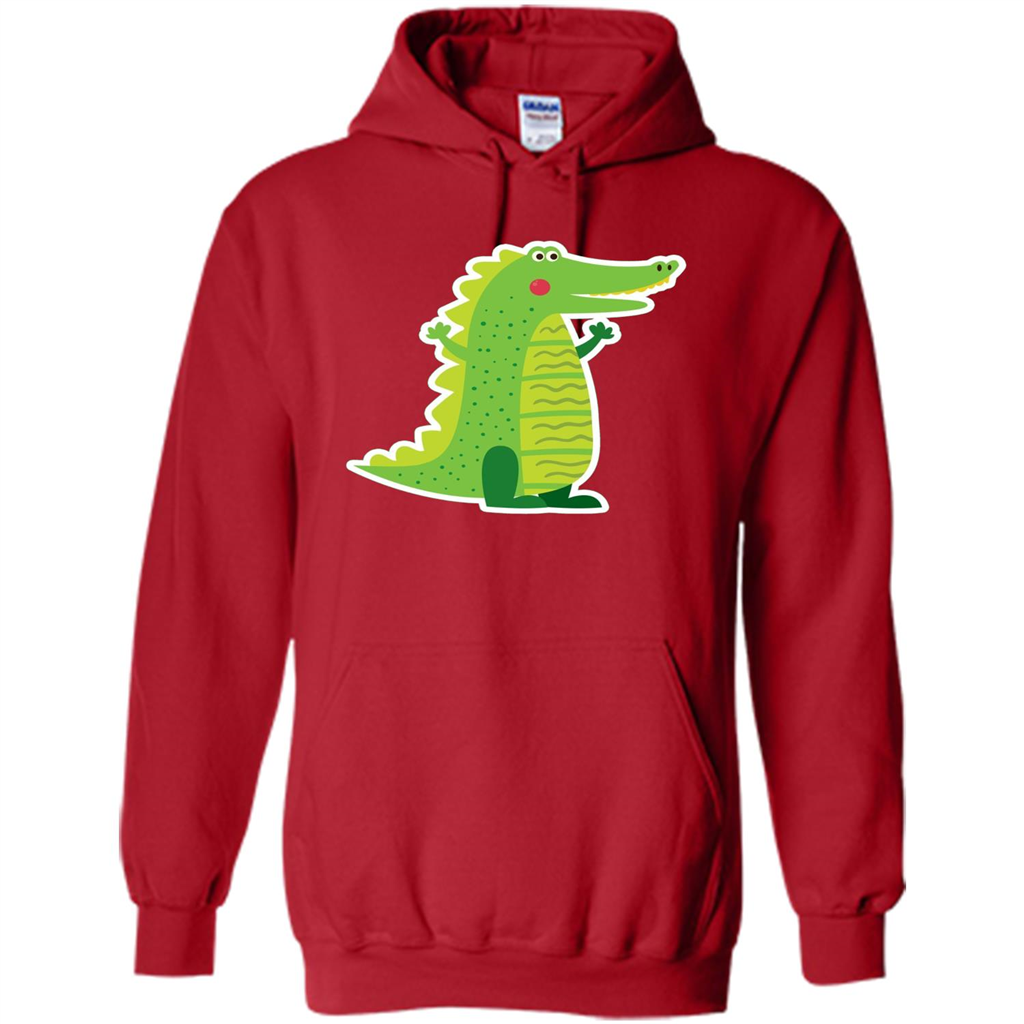 Cute Smiling Crocodile Animal Lover T-shirt Red