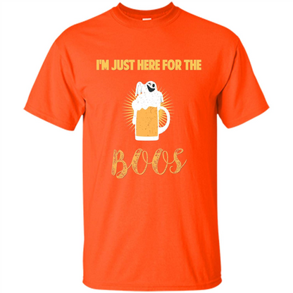 Im Just Here for Boos Funny Halloween T-shirt Orange