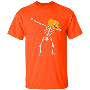 Dabbing Skeleton T-shirt Pumpkin Heat Dabbing Skeleton
