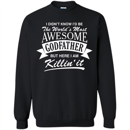 Men's World's Most Awesome Godfather T-shirt Black