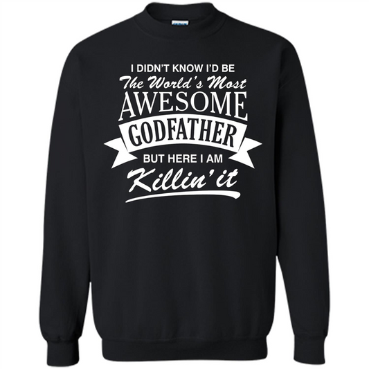 Men's World's Most Awesome Godfather T-shirt Black