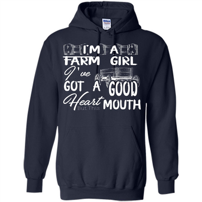 Farm Girl T-shirt I'm A Farm Girl I've Got A Good Heart T-shirt Navy
