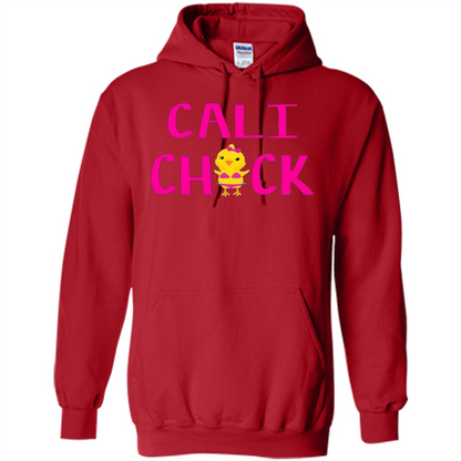 Cali Chick Cute Bikini Yellow Bird Funny T-shirt Red