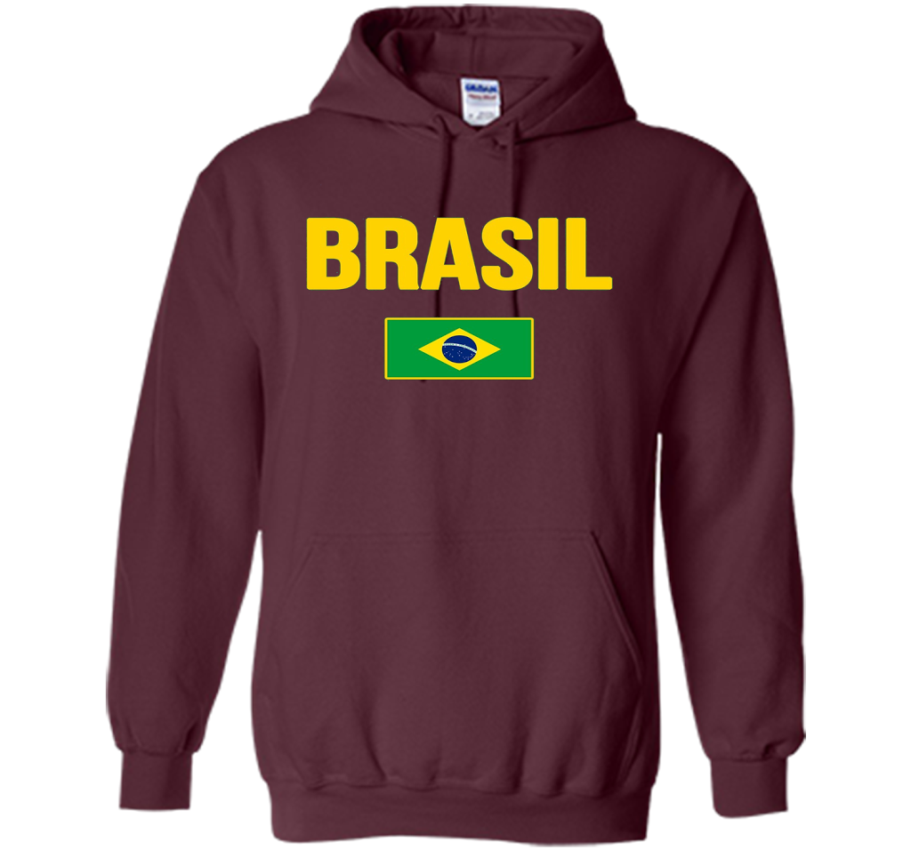 BRASIL T-shirt Brazilian National Country Flag Tee Camiseta cool shirt Maroon