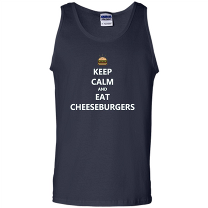 Keep Calm And Eat Cheeseburgers T-shirt Navy