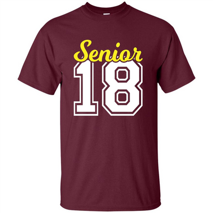 Senior Class of 2018 Jersey Style T-shirt Maroon