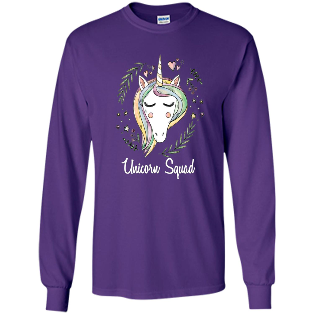 Unicorn Squad Funny T-shirt Cute Unicorn Purple