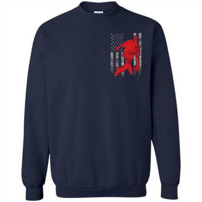Bowling Man T-shirt - American Flag Bowling T-shirt Navy