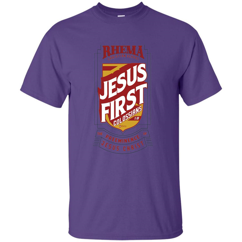 Jesus First T-shirt Jesus Christ Purple