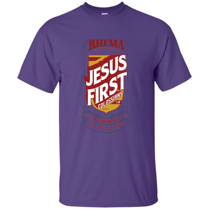 Jesus First T-shirt Jesus Christ Purple