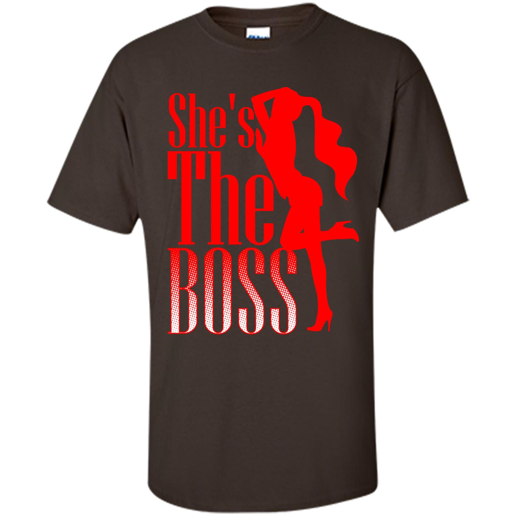 She's The Boss T-shirt Dark Chocolate