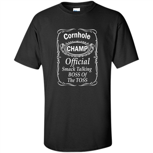 Cornhole Champ Distressed T-shirt Black