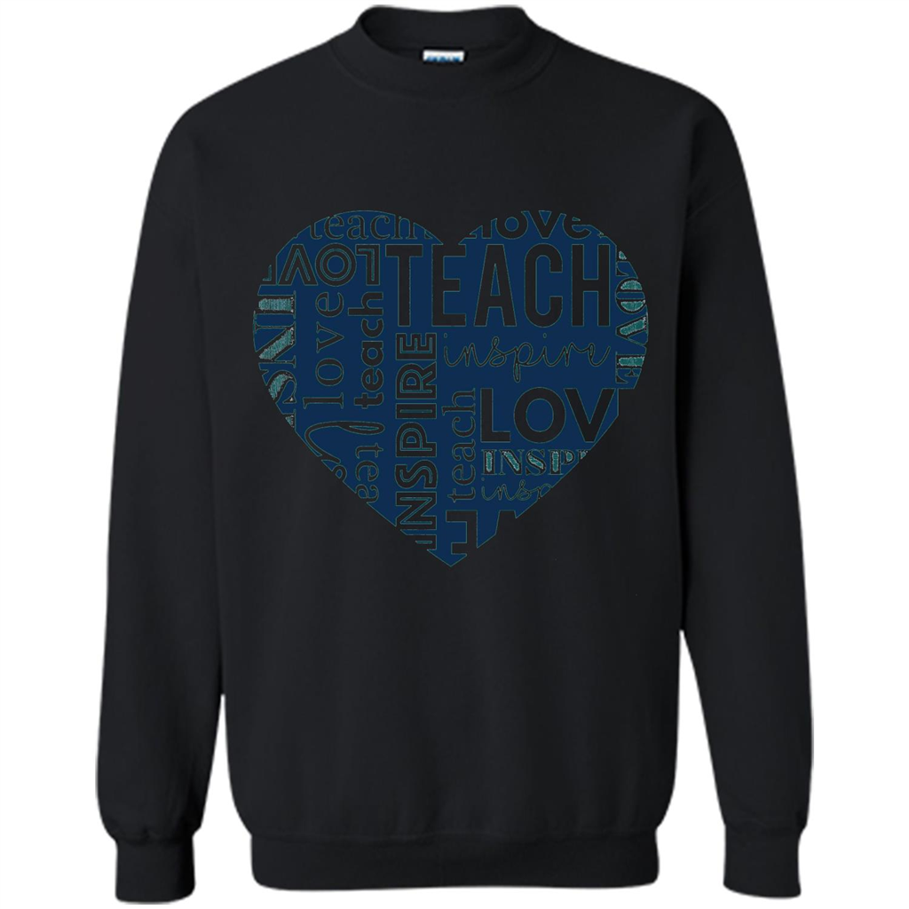 Teacher T-shirt Teach Love And Inspire T-shirt Black