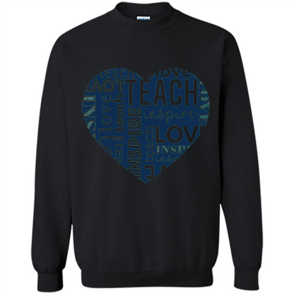 Teacher T-shirt Teach Love And Inspire T-shirt Black