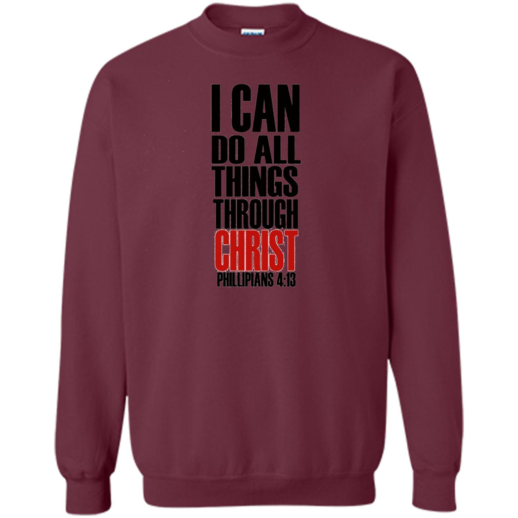 Christian T-Shirt I Can Do All Things Through Christ Maroon