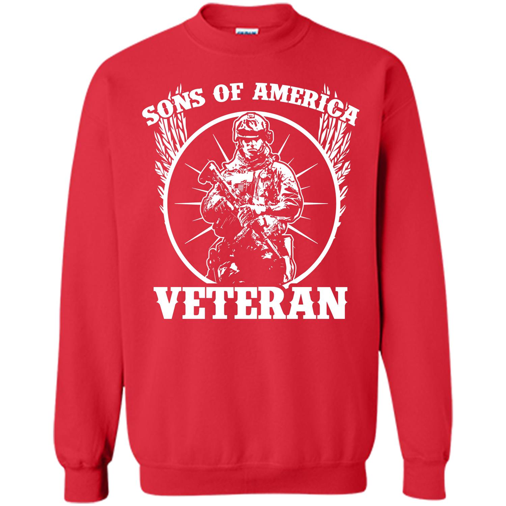 Military T-shirt Sons Of America Veteran Red