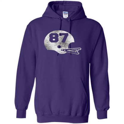 Football Number 87 T-Shirt Player Number Purple