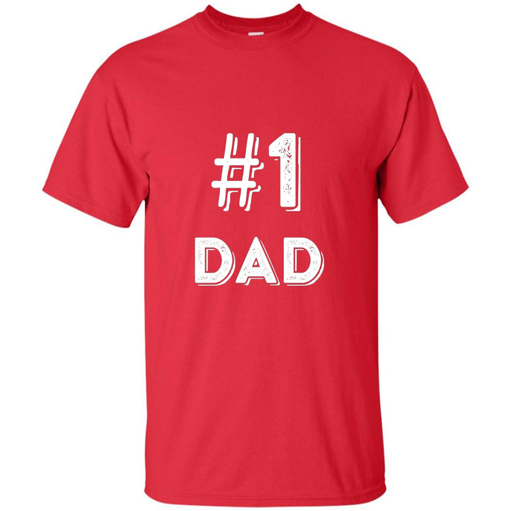 Fathers Day T-shirt Dad No.1 T-shirt Red