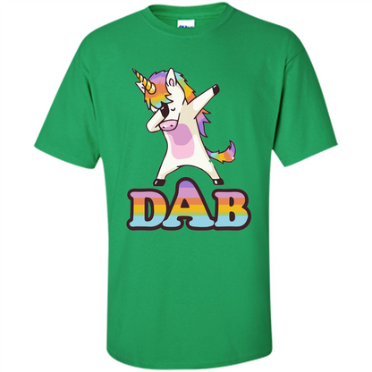 Cute Unicorn Dabbing T-shirt Irish Green
