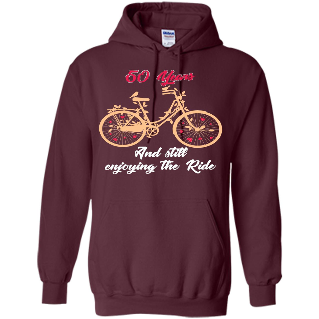 Anniversary T-shirt 50 Years And Still Enjoying The Ride Maroon