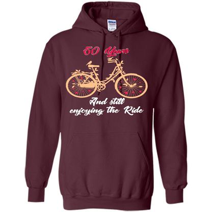 Anniversary T-shirt 50 Years And Still Enjoying The Ride Maroon