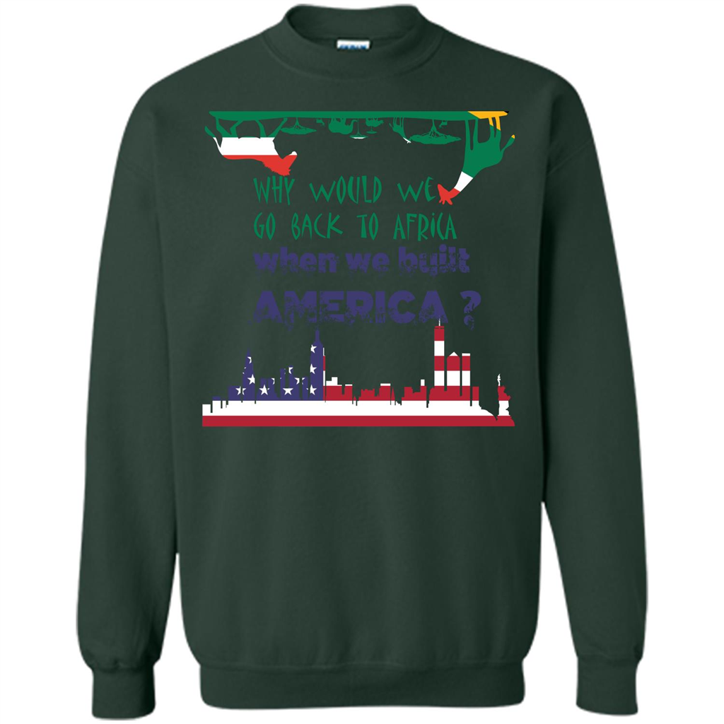 Africa - America T-shirt Build America Forest Green