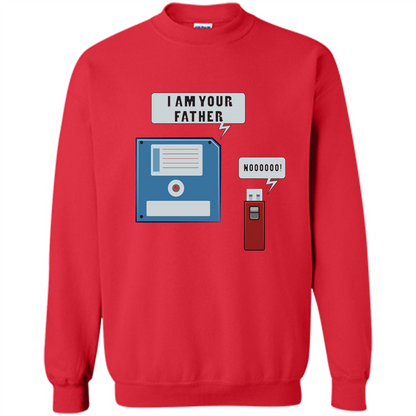 USB Floppy Disk Funny Computer Nerd T-shirt Red