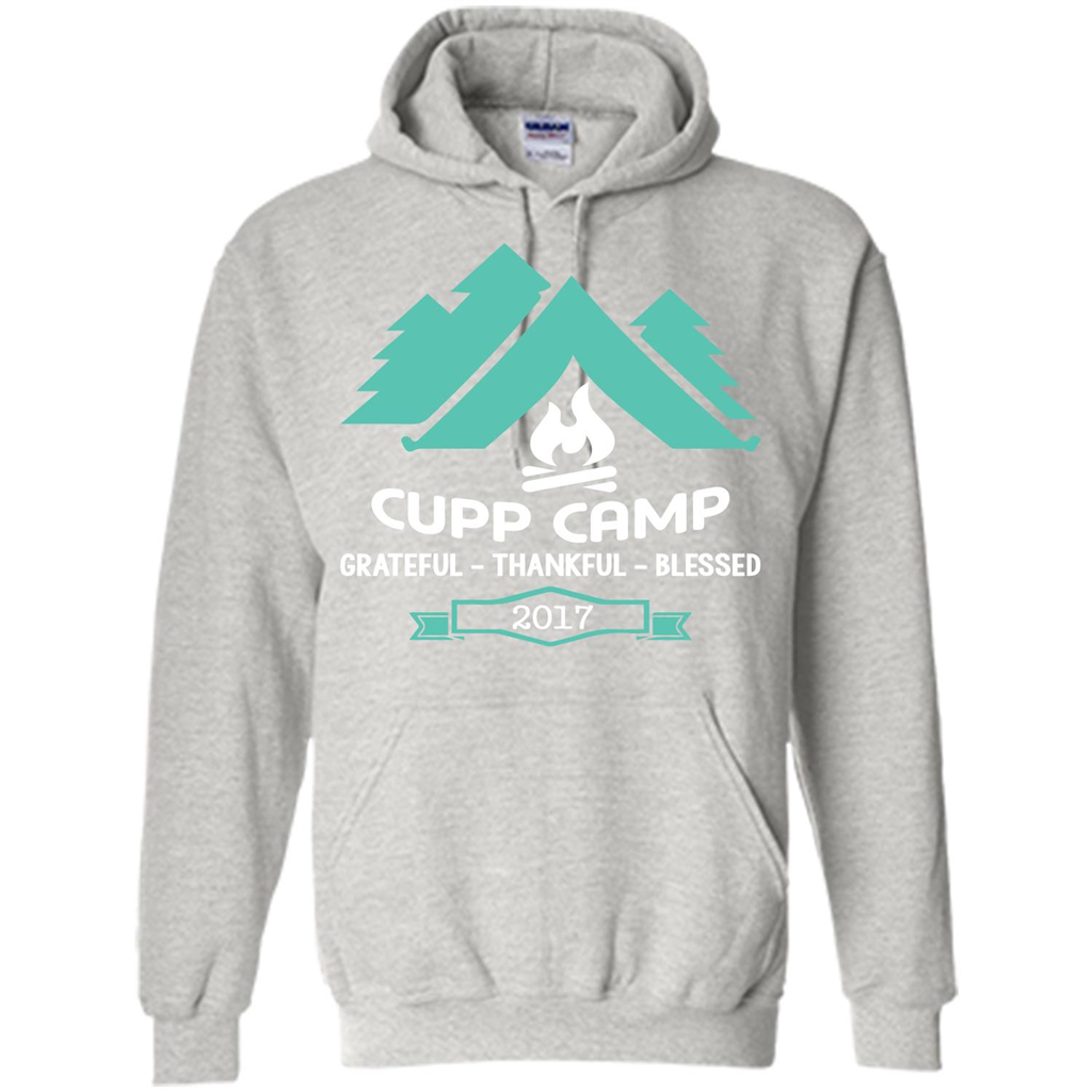 Camping T-shirt Cupp Camp Grateful - Thankful - Blessed 2017 Ash