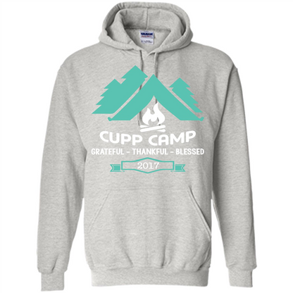 Camping T-shirt Cupp Camp Grateful - Thankful - Blessed 2017 Ash