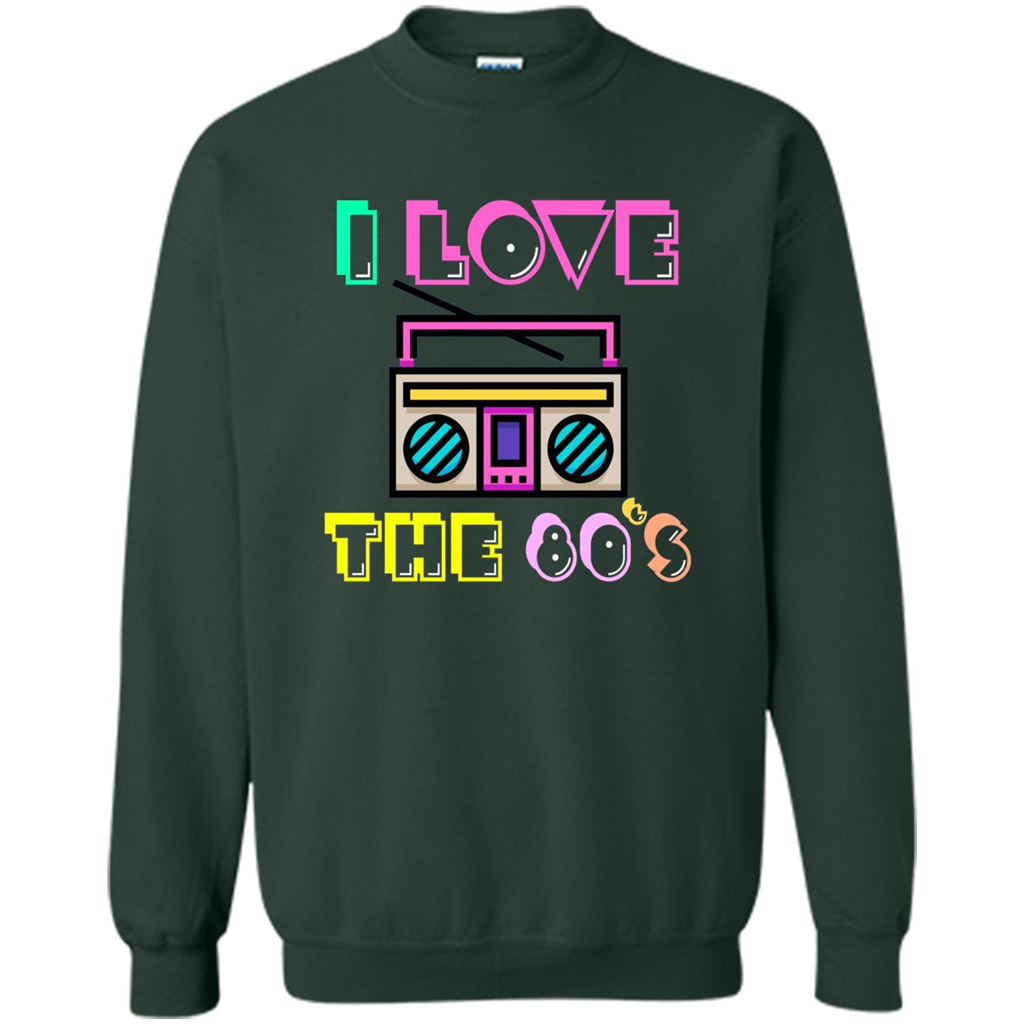 I Love The 80's T-shirt Forest Green