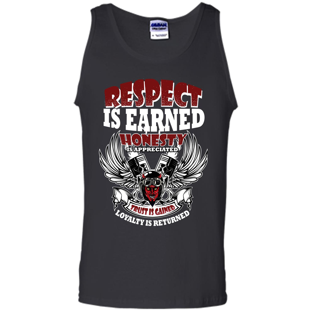 Motor T-shirt Trust Is Gained Loyalty Is Returned Black